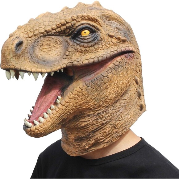 Jurassic Dinosaur T-Rex Mask Halloween Costume Mask Realistic Latex Kids Adults - Picture 1 of 6